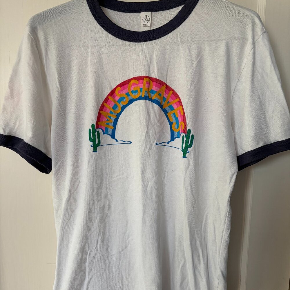 Women’s Kacey Musgraves Rainbow Ringer Tee Shirt Alternative Apparel Size Large